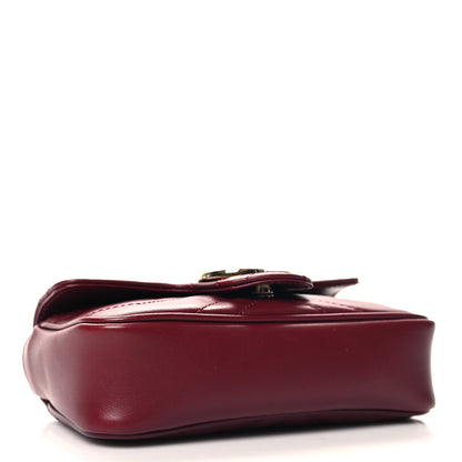 Gucci Calfskin Matelasse Super Mini GG Marmont Shoulder Bag Rosso Ancora 4 of 10