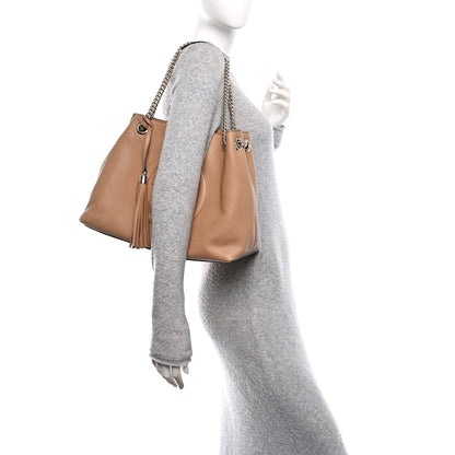 Gucci Pebbled Calfskin Medium Soho Chain Shoulder Bag Camelia 2 of 10