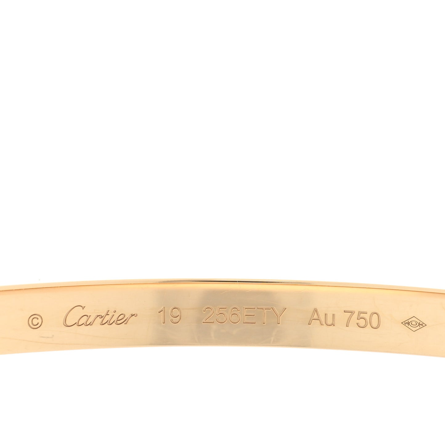 18K Yellow Gold Small LOVE Bracelet 19