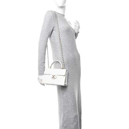 Chanel Caviar Quilted Mini Retro Twist Top Handle Flap White 2 of 10