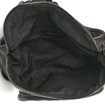 Saint Laurent Lambskin Logo Ripstop Body Belt Bag Black 4 of 12