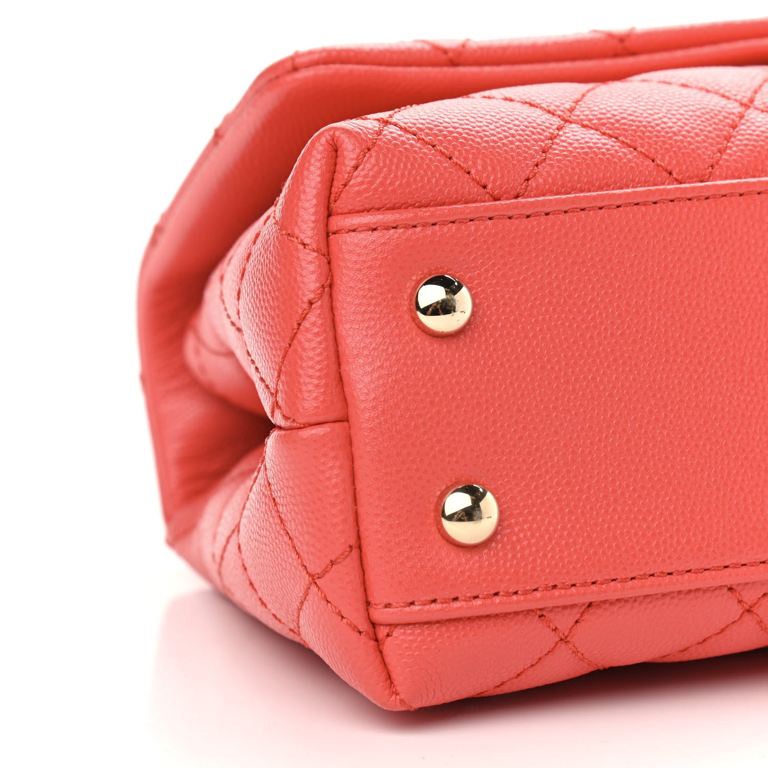 Chanel Caviar Quilted Mini Coco Handle Flap Red 9 of 10