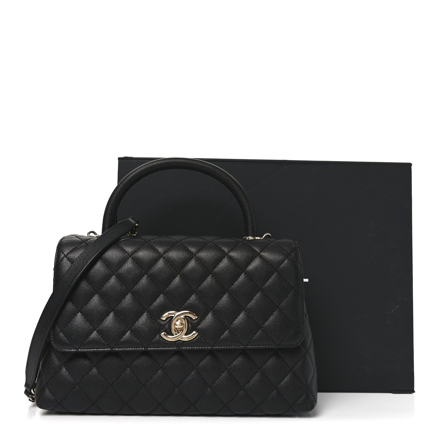 Chanel Caviar Quilted Small Coco Handle Flap Black 11 of 11