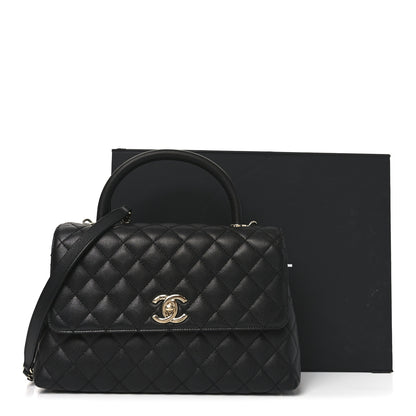 Chanel Caviar Quilted Small Coco Handle Flap Black 11 of 11