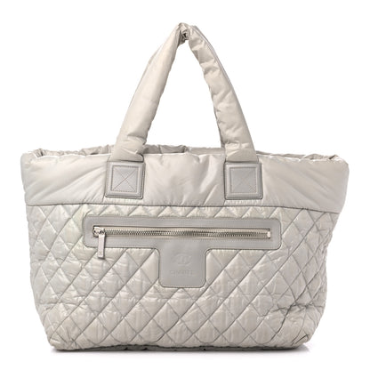 Chanel Nylon Coco Cocoon Large Tote Light Grey 1 of 11