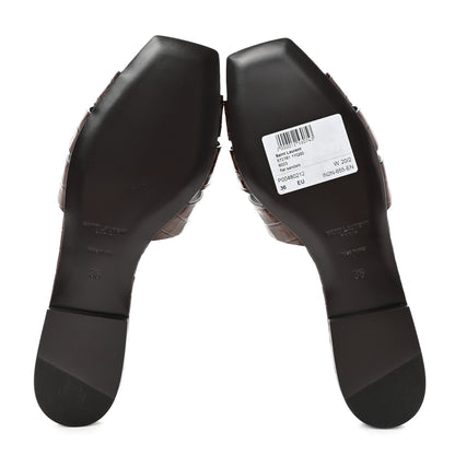 Saint Laurent Patent Croc Embossed Tribute 05 Slide Sandals 36 Moro 5 of 9