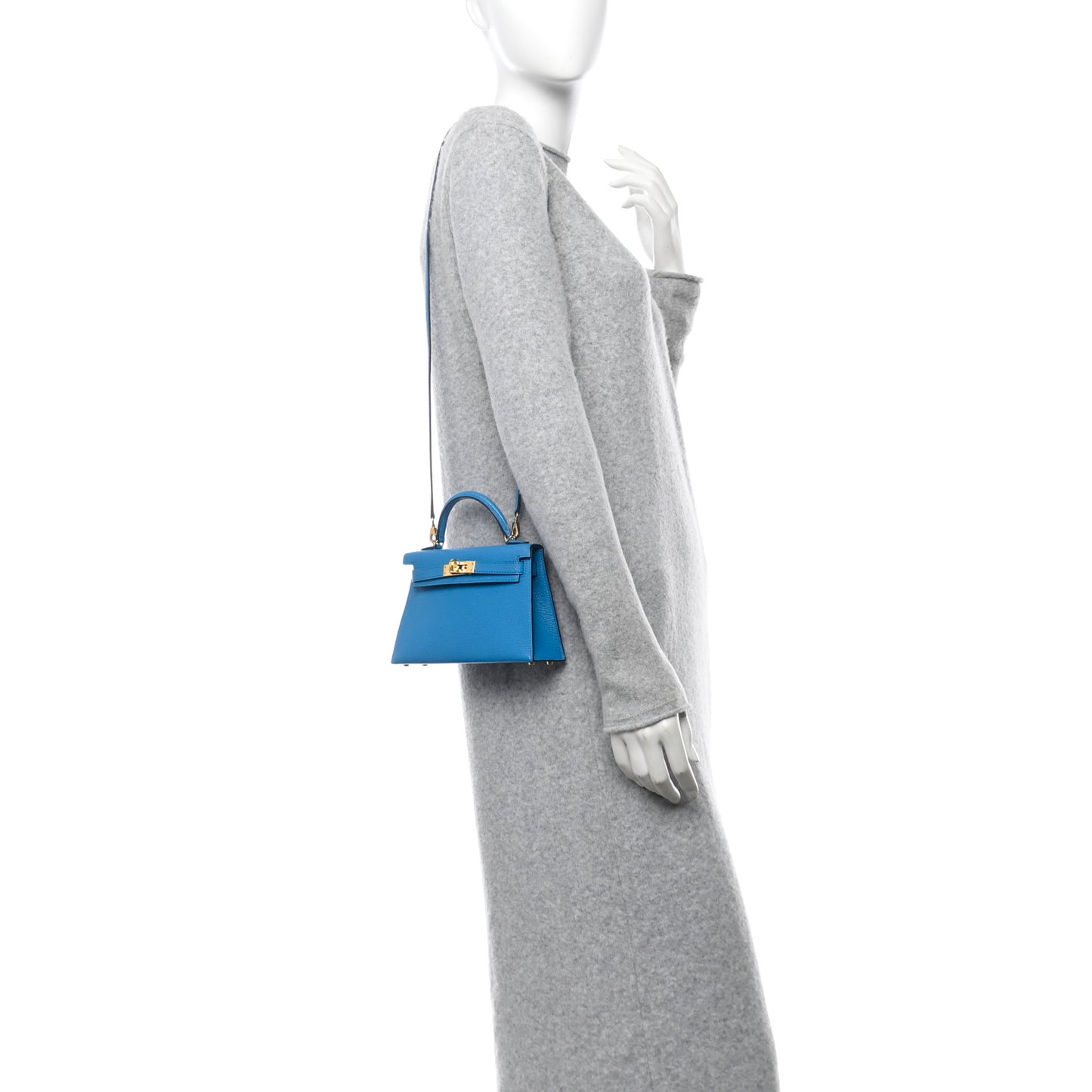 Chevre Mysore Mini Kelly Sellier 20 Bleu Frida