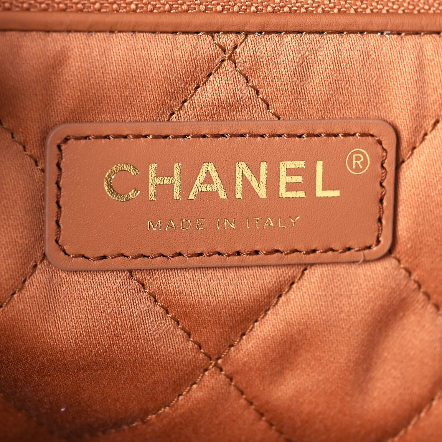 Chanel Shiny Calfskin Quilted Small Chanel 22 Camel 7 of 14