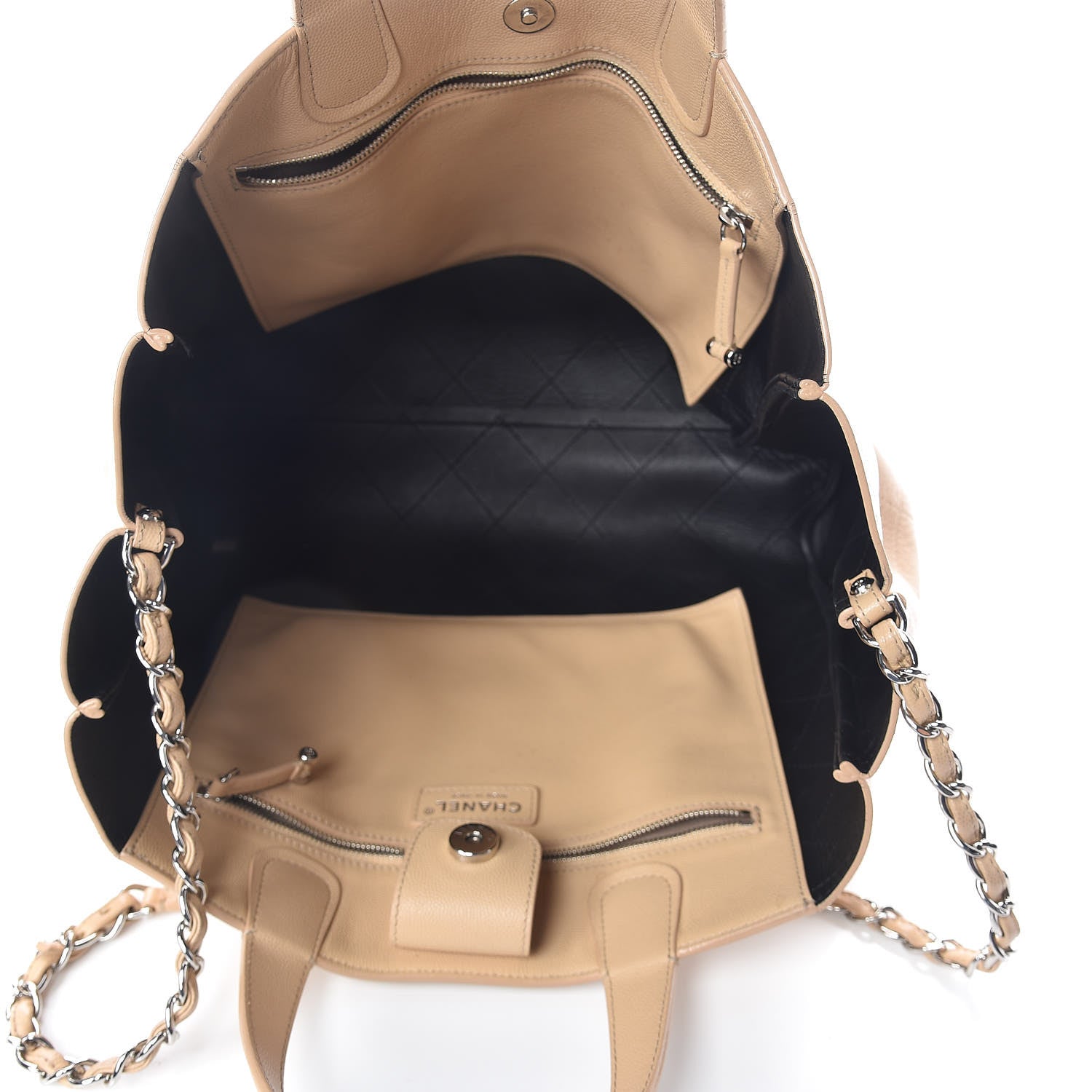 Chanel Caviar Stitched Large Shopping Tote Beige 5 of 12
