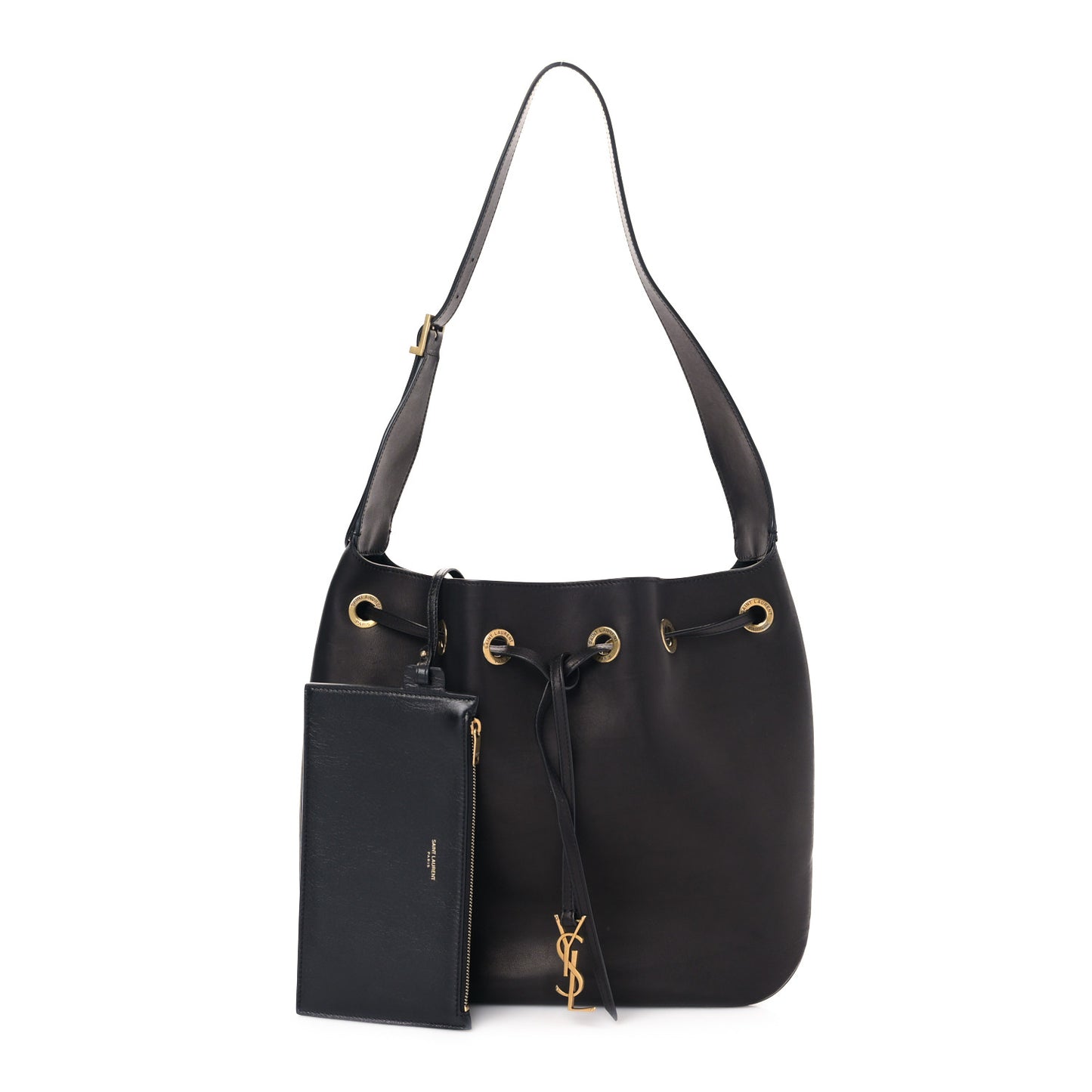 Calfskin Medium Paris VII Flat Hobo Black