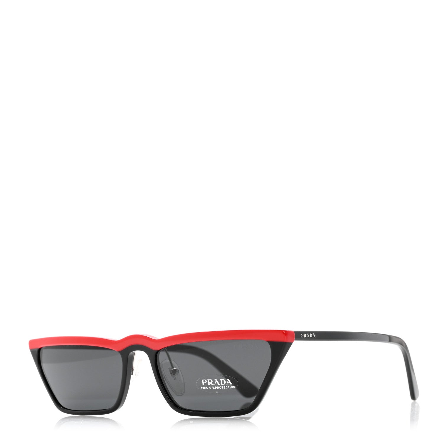 Prada Catwalk Sunglasses SPR 19U Black Red 1 of 8