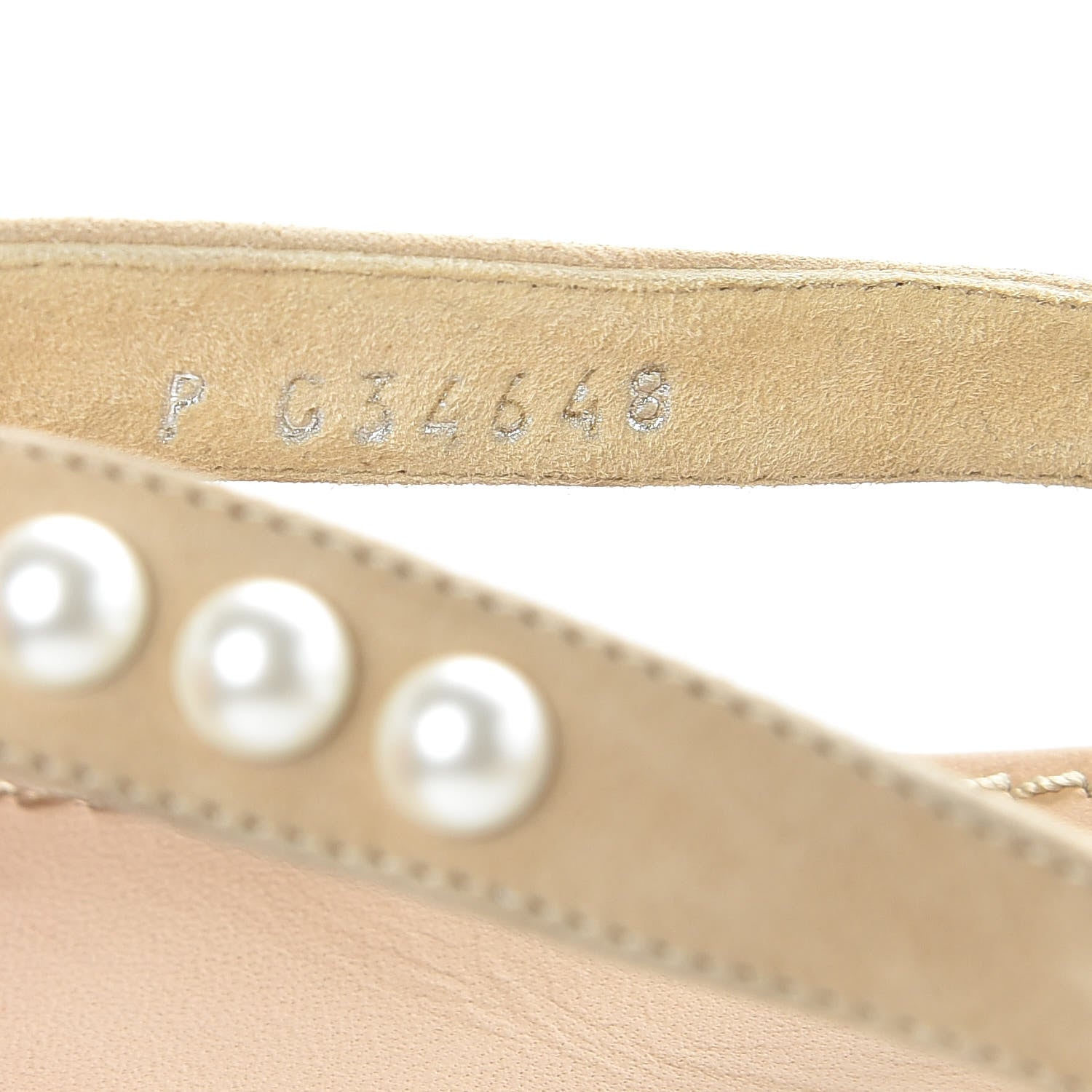 Chanel Suede Pearl Thong Sandals 39 Beige 8 of 8