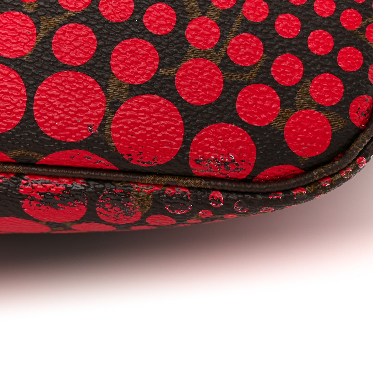 Monogram Kusama Waves Neverfull MM Red