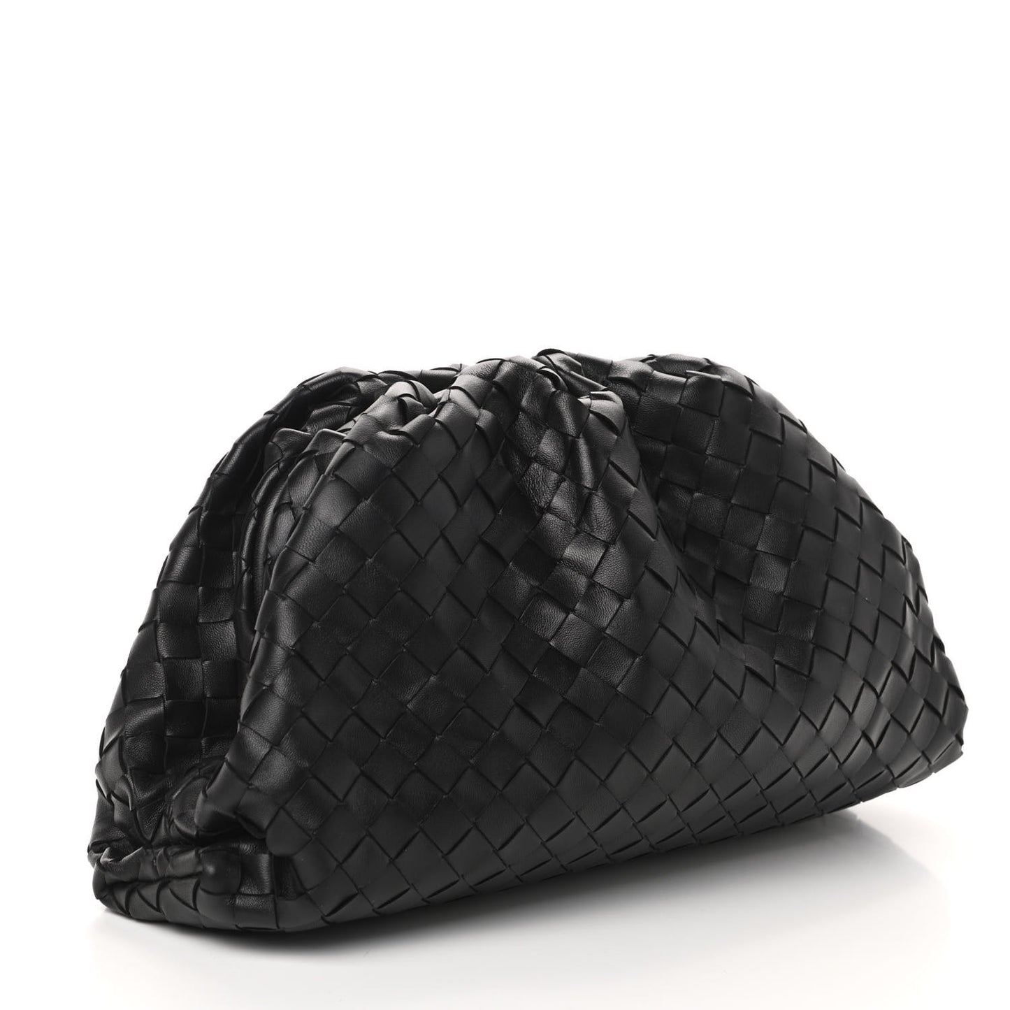 Nappa Maxi Intreccio The Pouch Oversized Clutch Black