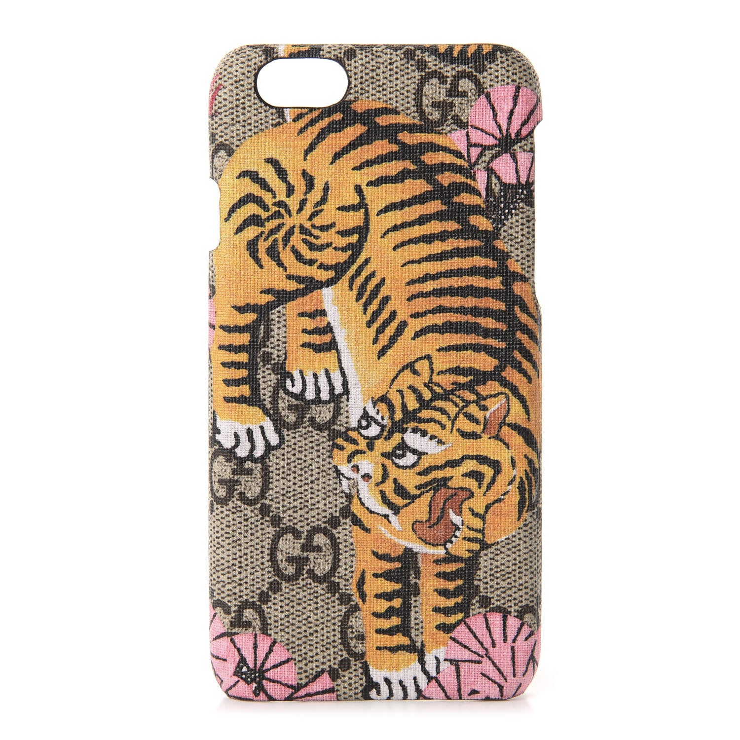 Gucci GG Supreme Monogram Bengal Print iPhone 7/8 Case Beige Pink 1 of 4
