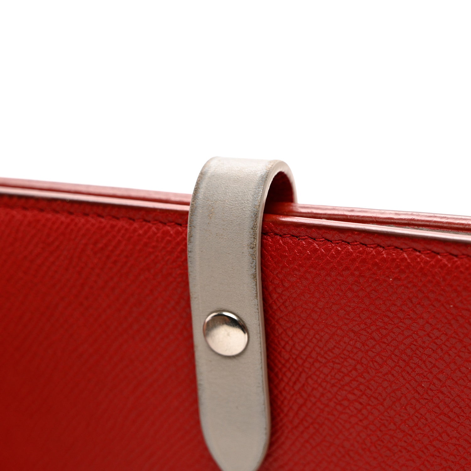 Celine Grained Calfskin Large Multifunction Strap Wallet Pop Red 8 of 11