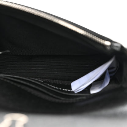 Off-White Saffiano Striped Mini Diag Binder Clip Bag Black White 5 of 11