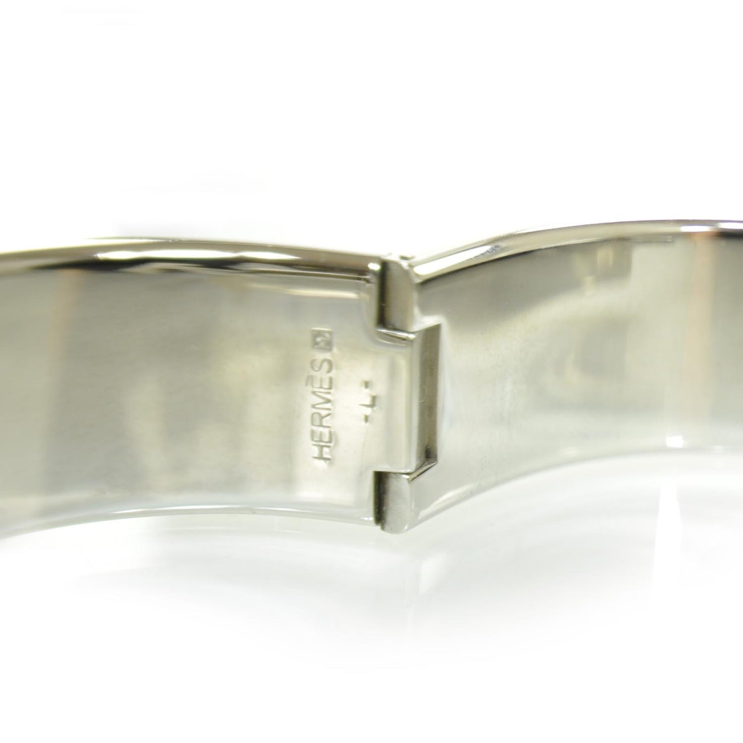 Enamel Clic Clac H Bracelet Wide Pink Silver