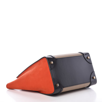 Celine Smooth Drummed Calfskin Suede Mini Tri-Color Luggage 4 of 9