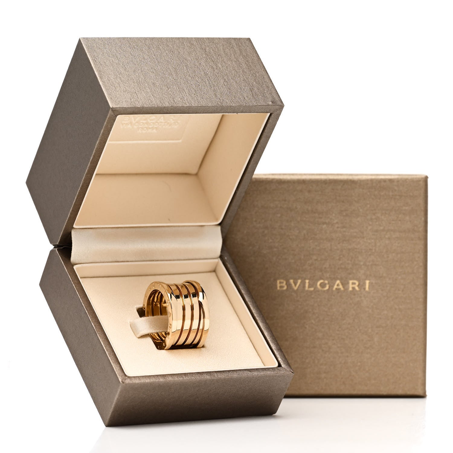 Bulgari 18K Yellow Gold B.Zero1 Five-Band Anniversary Ring 53 6.25 6 of 6