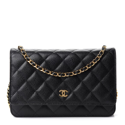 Chanel Caviar Quilted Wallet On Chain WOC Black 1 of 13