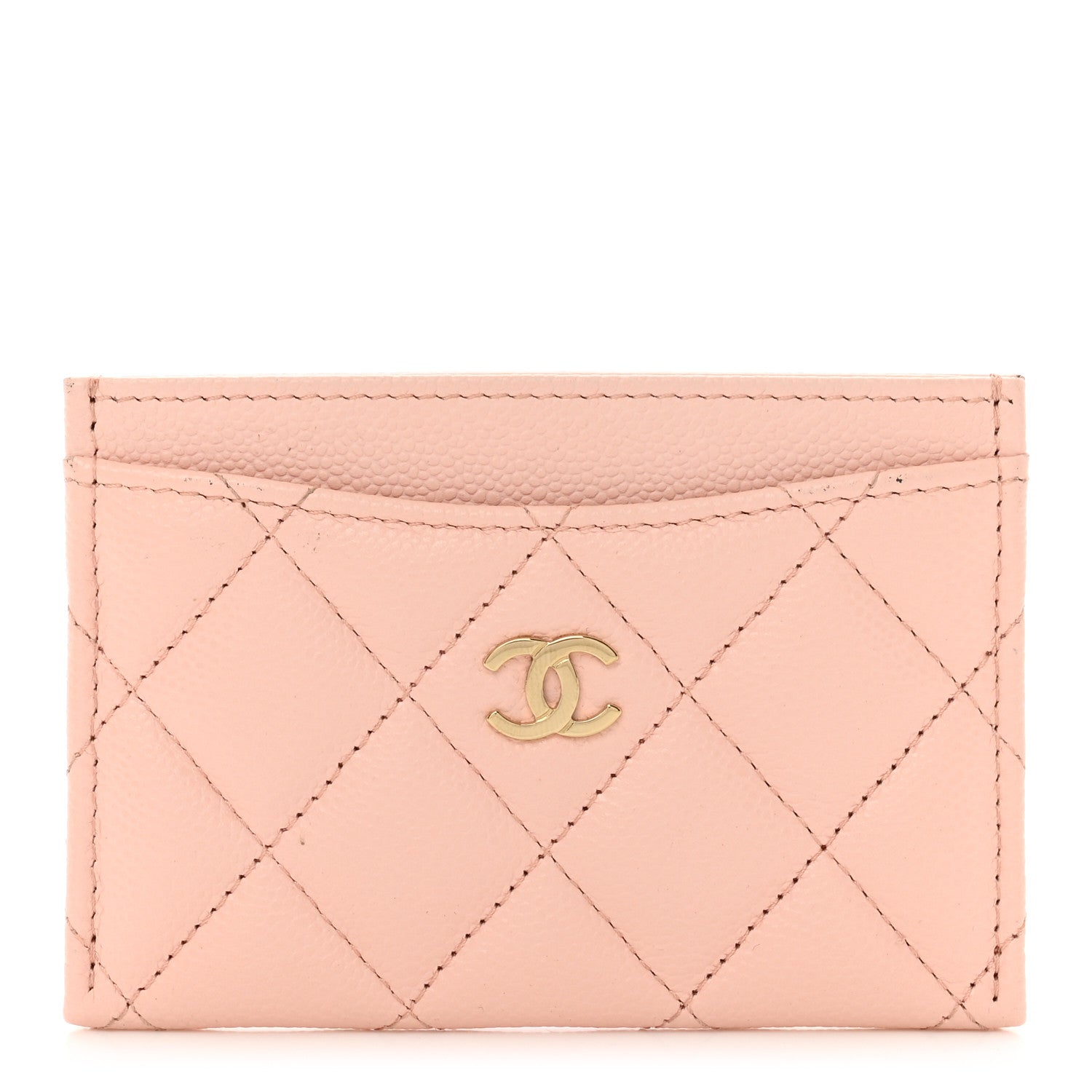 Chanel Caviar Quilted Card Holder Light Pink 1 of 9