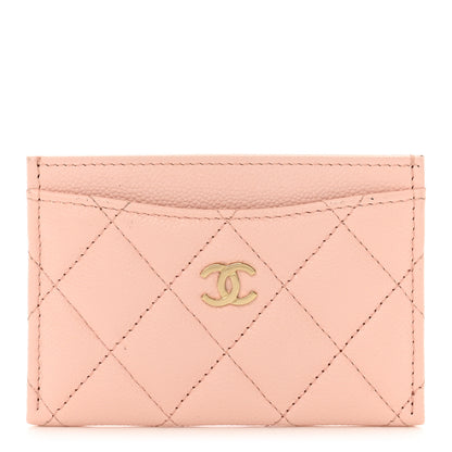 Chanel Caviar Quilted Card Holder Light Pink 1 of 9