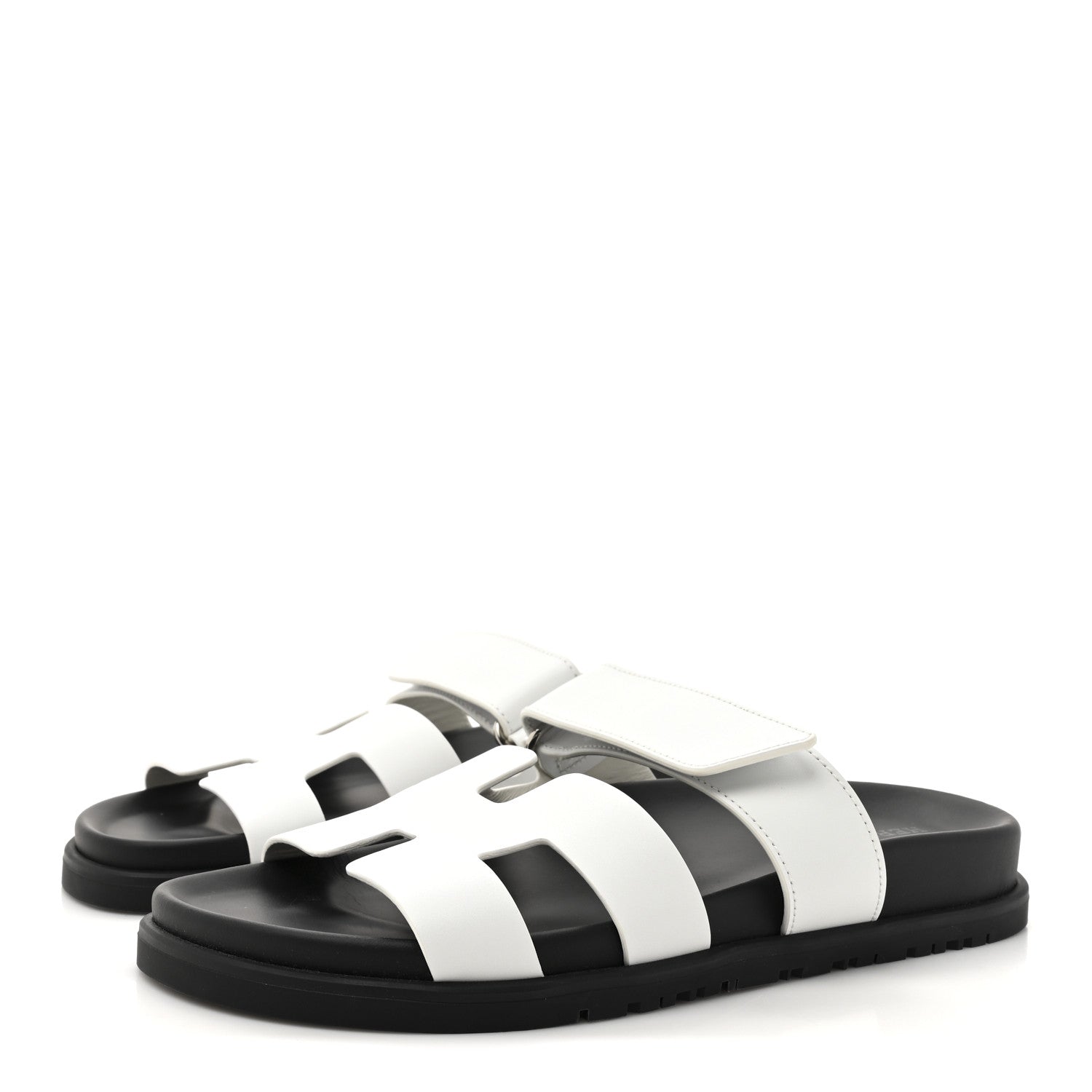 Hermes Calfskin Womens Chypre Sandals 36 White 4 of 10