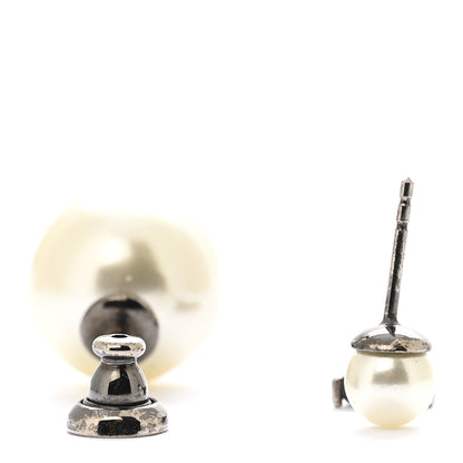 Christian Dior Crystal Pearl My ABCDior Y Tribale Earring Black Silver 3 of 4
