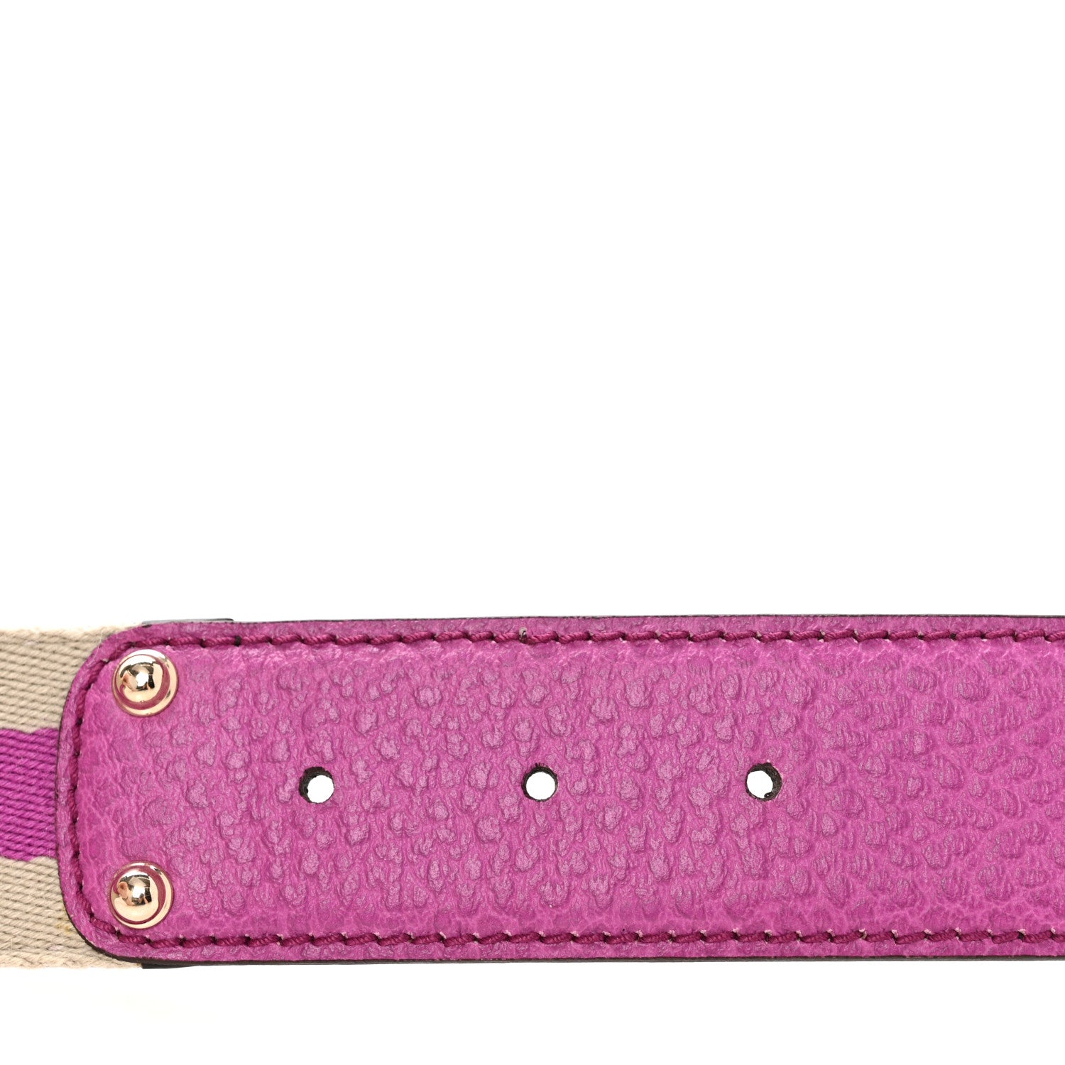 Gucci Calfskin Web Interlocking G Belt 85 34 Fuchsia White 3 of 7