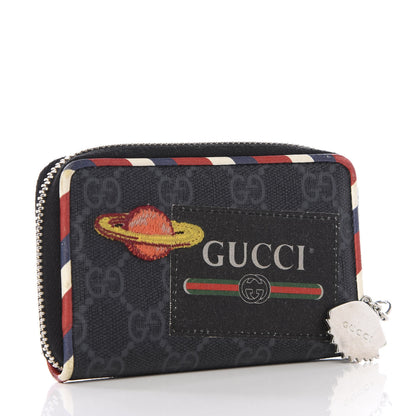Gucci GG Supreme Monogram Night Courrier Embroidered Zip Around Card Case 2 of 6
