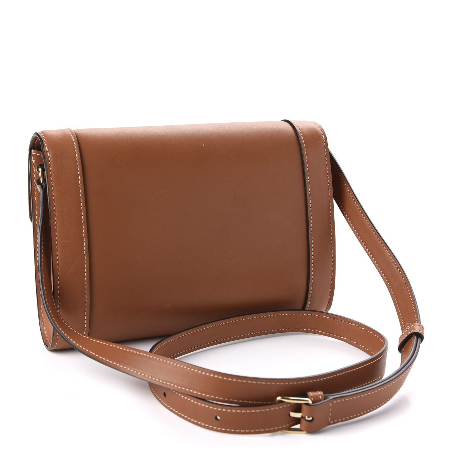Natural Calfskin Triomphe Strap Bag Tan