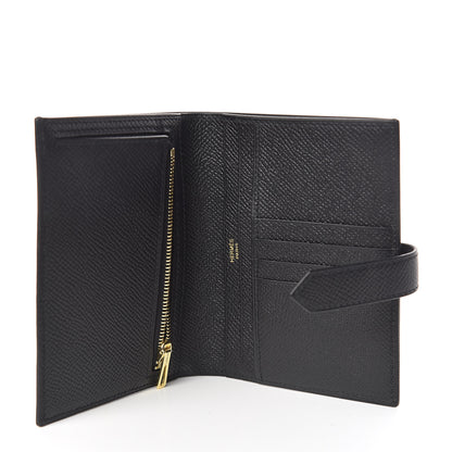 Hermes Epsom Bearn Compact Wallet Black 6 of 8