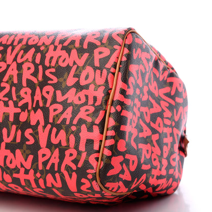 Louis Vuitton Monogram Graffiti Speedy 30 Fuchsia 7 of 9