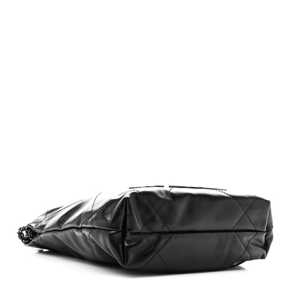 Chanel Shiny Calfskin Quilted Mini Chanel 22 So Black 4 of 10