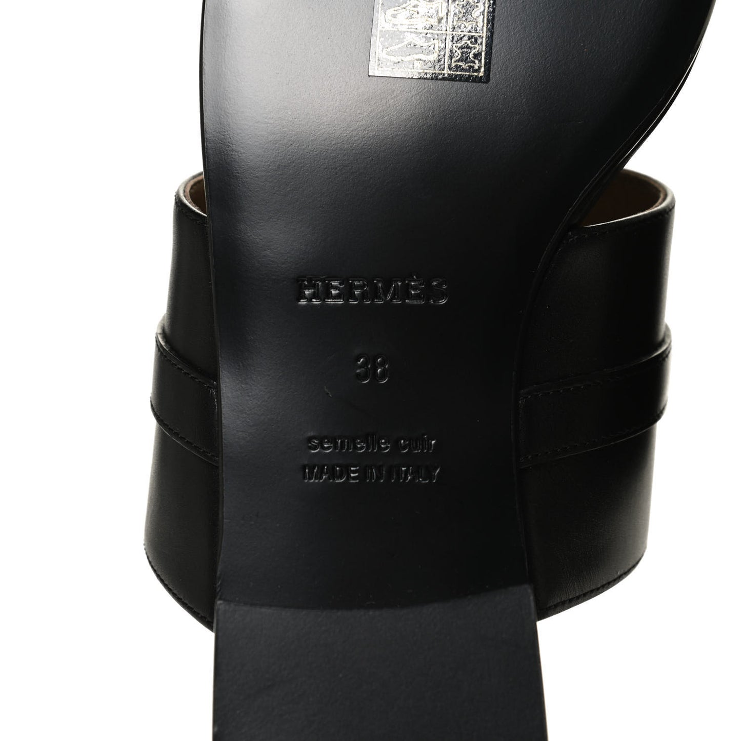 Calfskin Avenue Sandals 38 Black