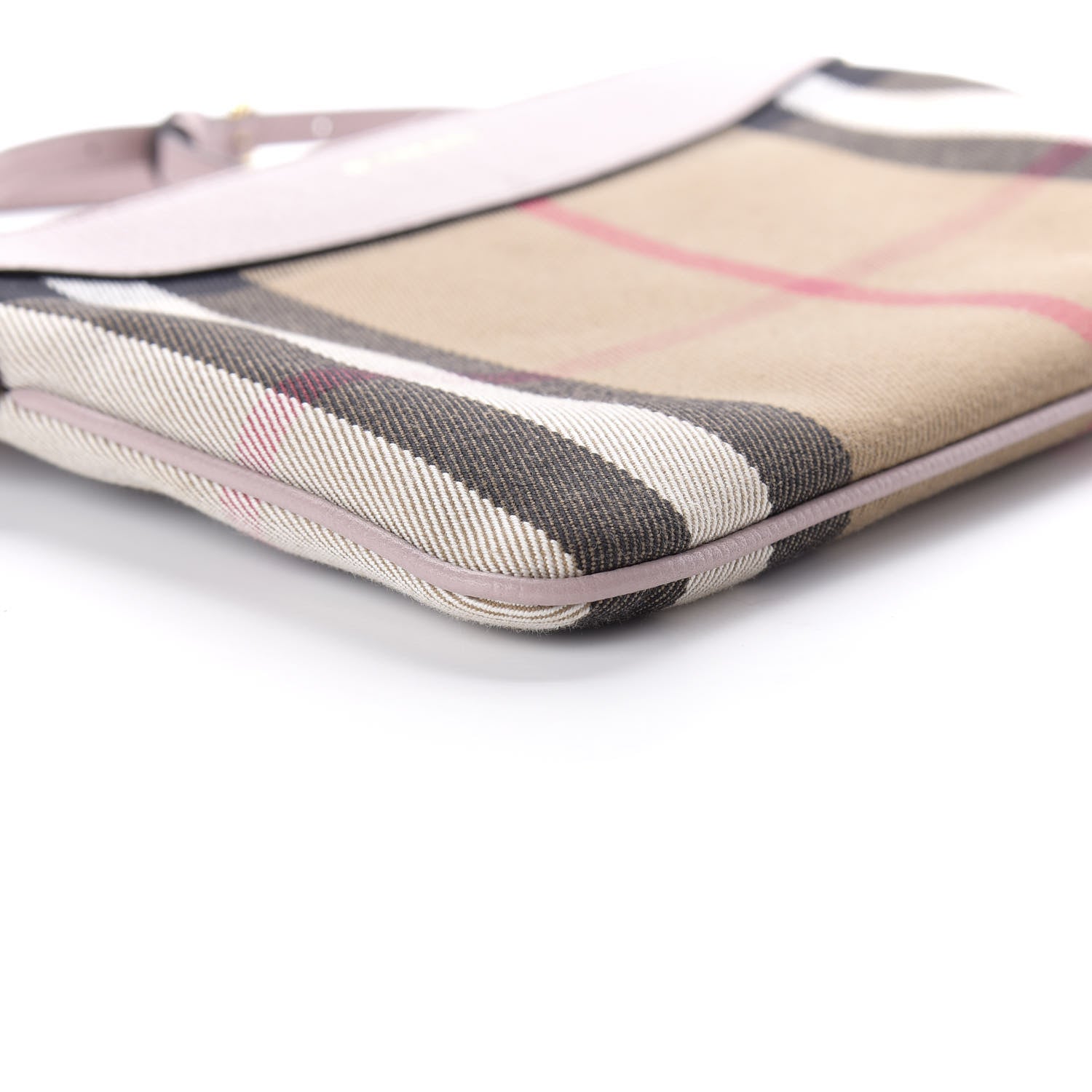 Burberry House Check Derby Peyton Crossbody Clutch Bag Pale Orchid 7 of 8