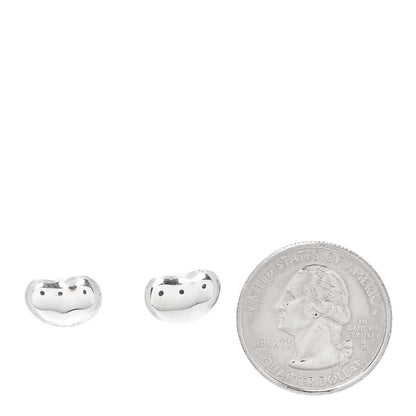 Tiffany Sterling Silver 9mm Elsa Peretti Bean Earrings 2 of 8
