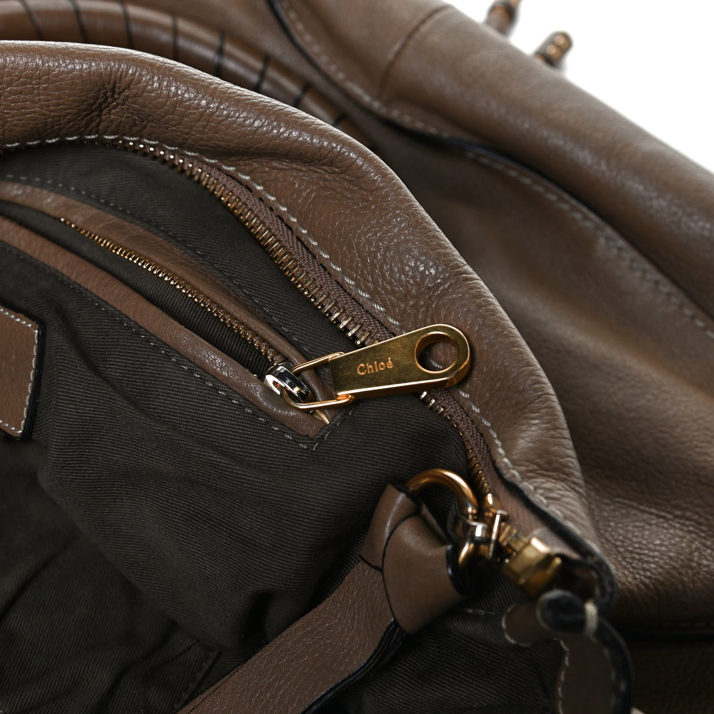 Calfskin Large Marcie Satchel Nut