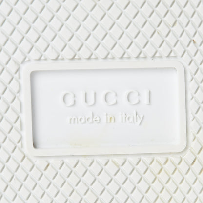 Gucci Calfskin Crystal Web LOVED Embroidered Womens Ace Platform Sneakers 37 White Red Flame Notte 8 of 12