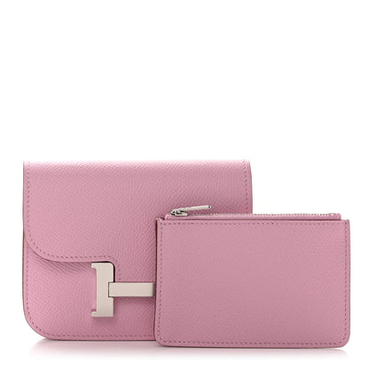 Hermes Epsom Constance Slim Wallet Mauve Sylvestre 1 of 10