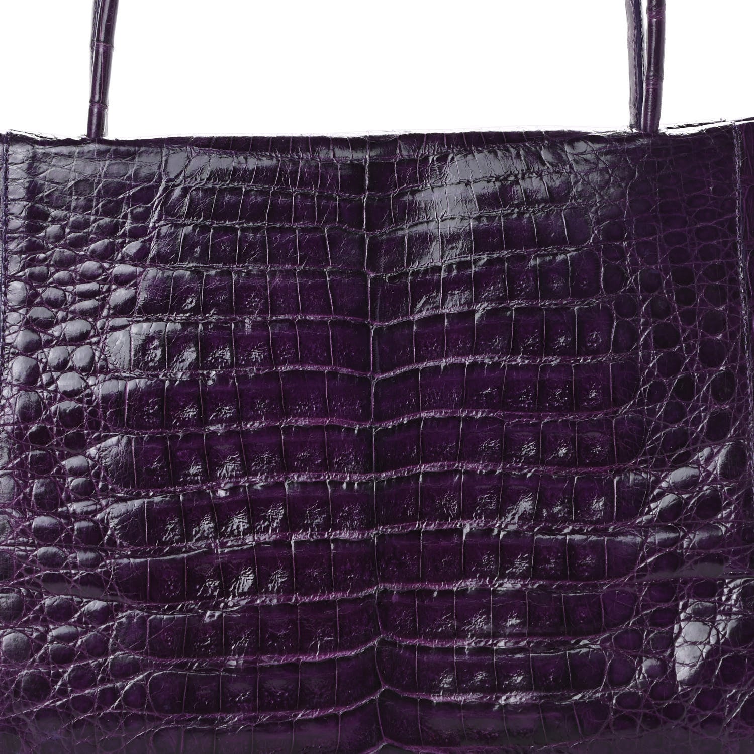 Nancy Gonzalez Crocodile Medium Wallis Top Handle Satchel Purple 8 of 12