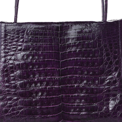 Nancy Gonzalez Crocodile Medium Wallis Top Handle Satchel Purple 8 of 12