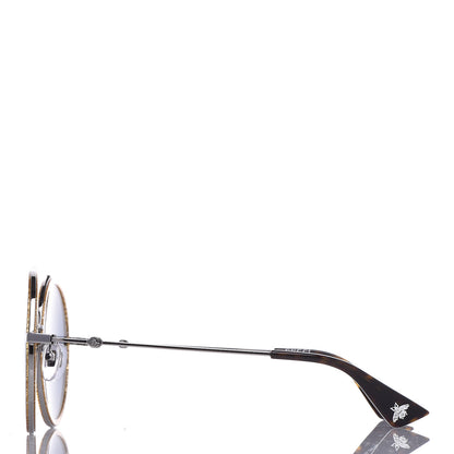 Gucci Round Frame Glitter Sunglasses GG0061S Yellow 2 of 9