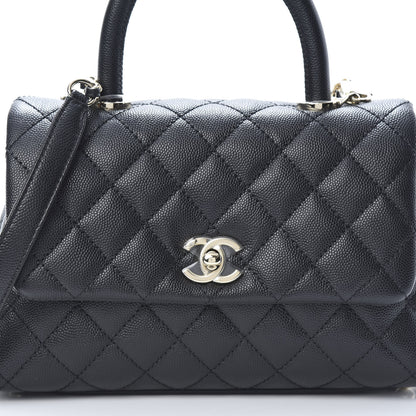 Chanel Caviar Quilted Mini Coco Handle Flap Black 21 of 28