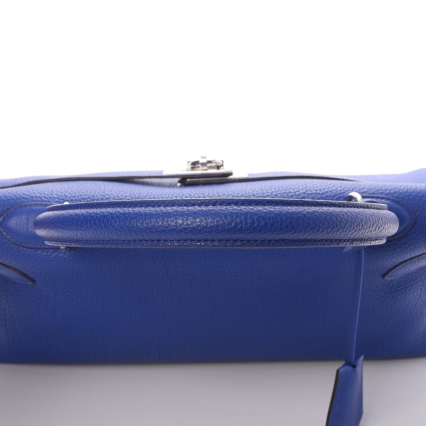 Taurillon Clemence Shoulder Kelly 40 Bleu Electrique