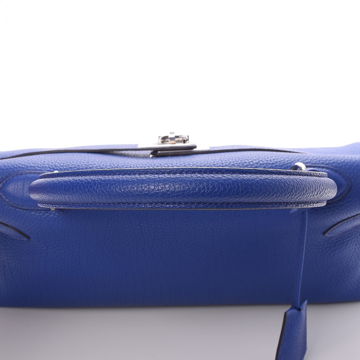 Hermes Taurillon Clemence Shoulder Kelly 40 Bleu Electrique 32 of 32