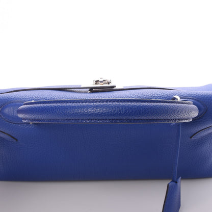 Hermes Taurillon Clemence Shoulder Kelly 40 Bleu Electrique 32 of 32
