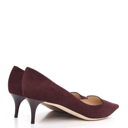 Jimmy Choo Suede Alia 60 Pumps 38.5 Bordeaux 4 of 8