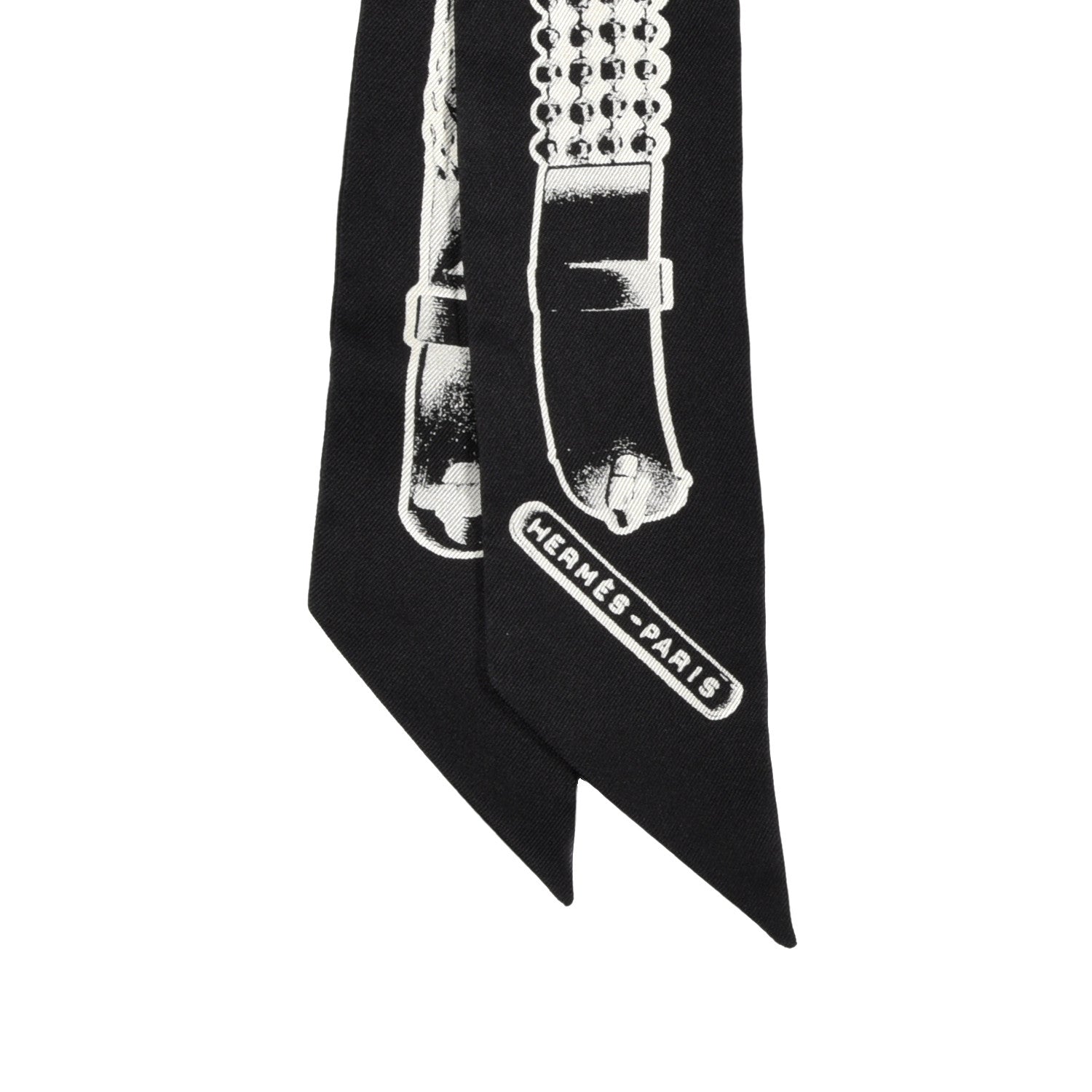 Hermes Silk Le Tresor De Medor Twilly Black White 2 of 4
